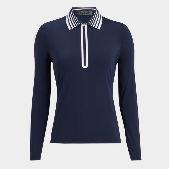 G/FORE WOMEN'S SILKY TECH NYLON QUARTER ZIP POLO - TWILIGHT