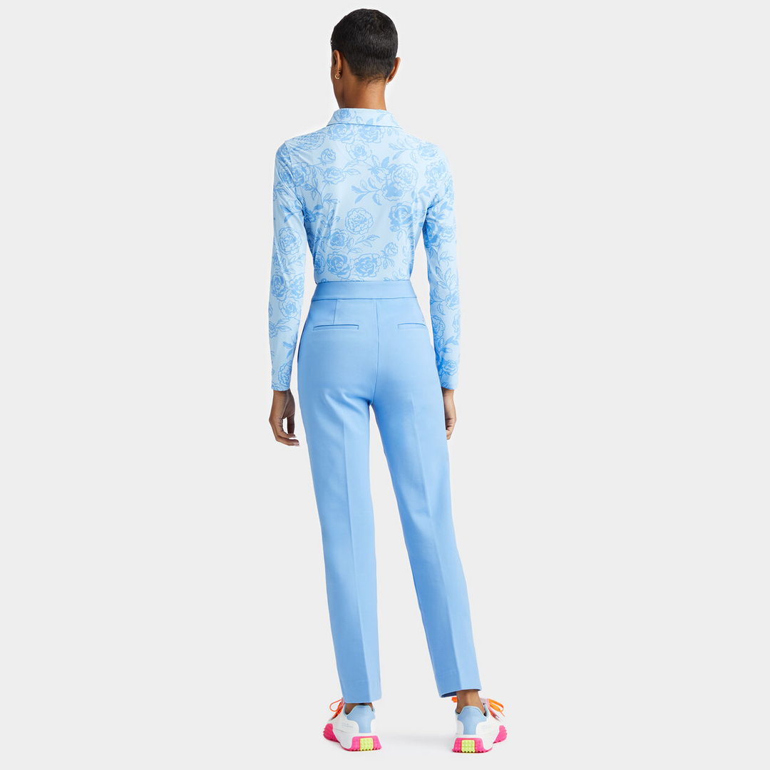 G/FORE WOMEN'S PEONY SILKY TECH NYLON LONG SLEEVE POLO - BAJA