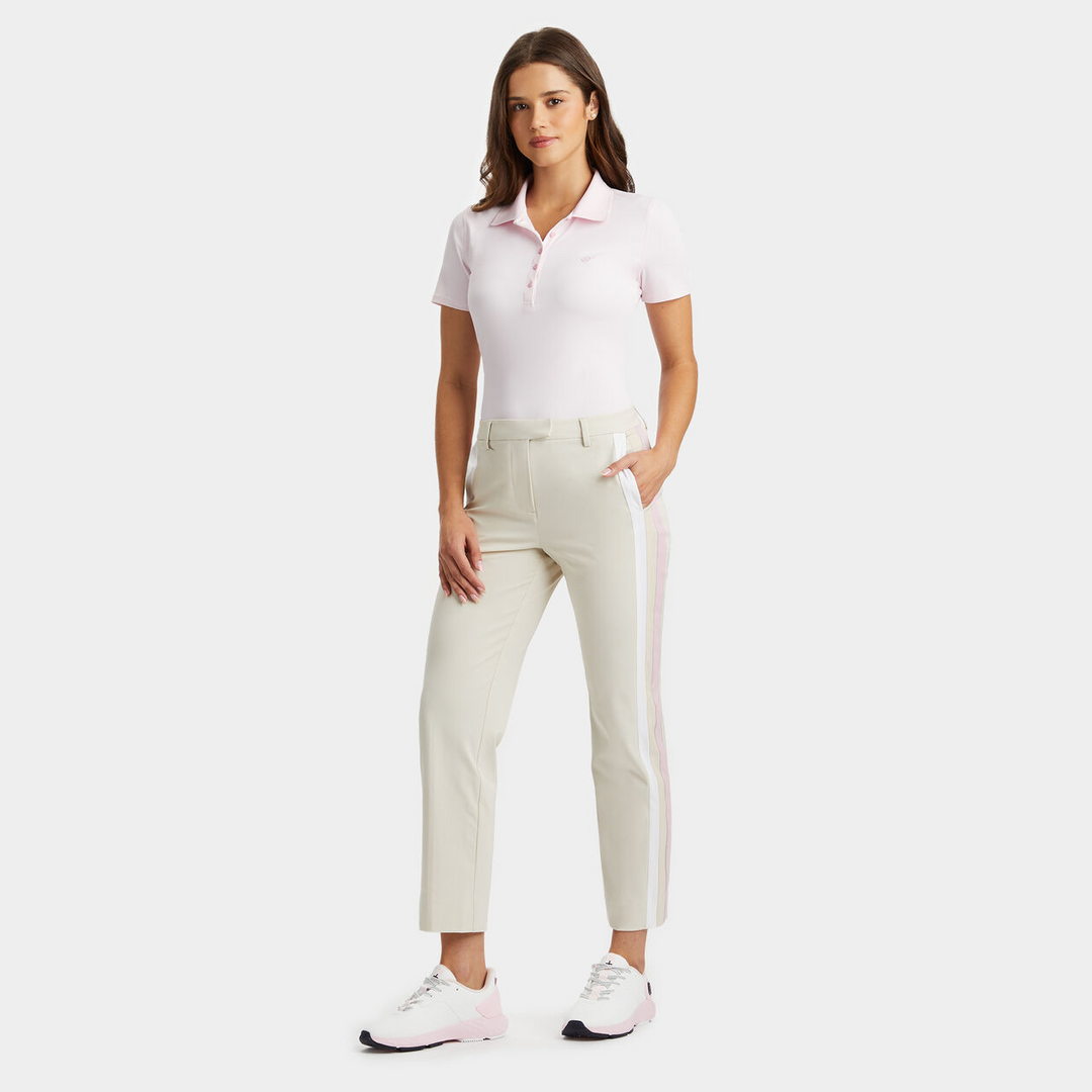 G/FORE WOMEN'S TECH NYLON RIB  POLO - BLUSH