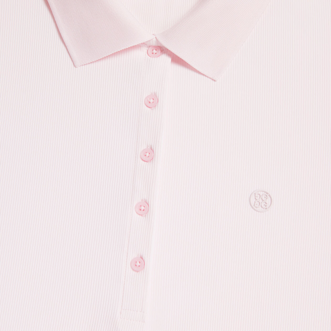 G/FORE WOMEN'S TECH NYLON RIB  POLO - BLUSH