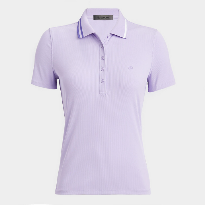 G/FORE WOMEN'S CONTRAST TECH NYLON RIB  POLO - AURA