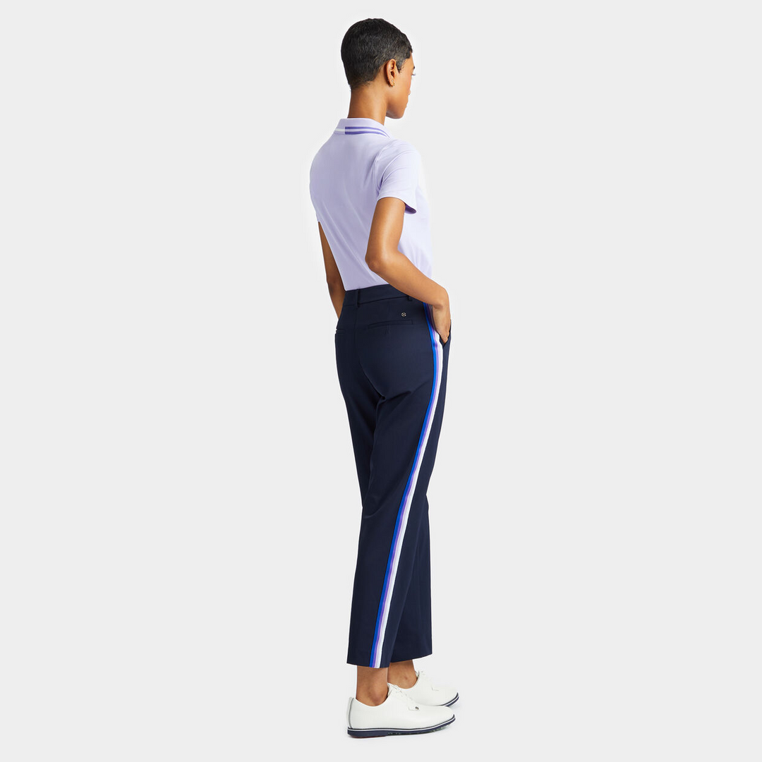 G/FORE WOMEN'S CONTRAST TECH NYLON RIB  POLO - AURA