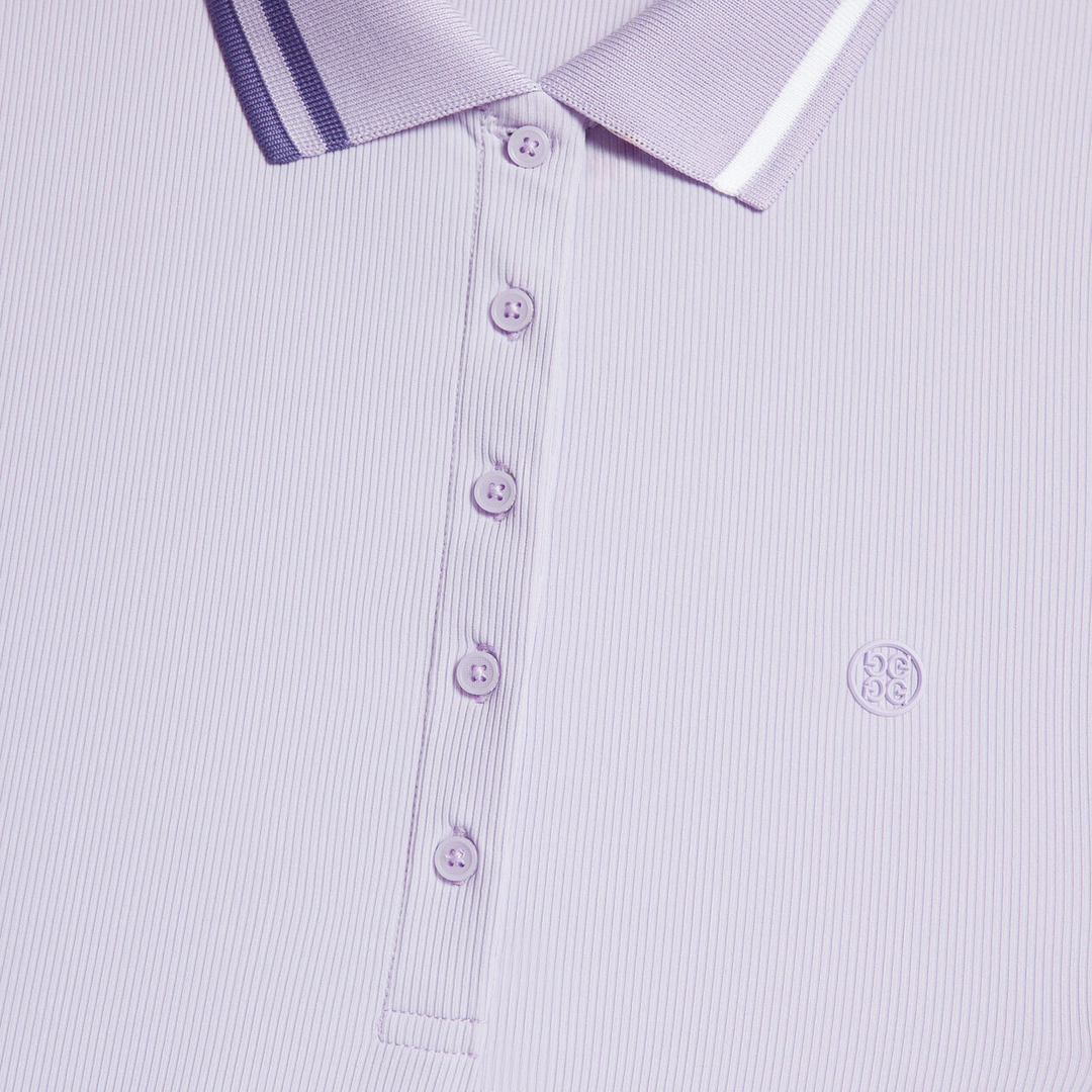 G/FORE WOMEN'S CONTRAST TECH NYLON RIB  POLO - AURA
