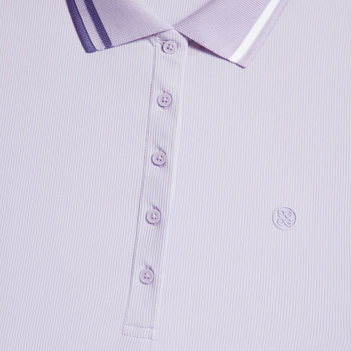 G/FORE WOMEN'S CONTRAST TECH NYLON RIB  POLO - AURA