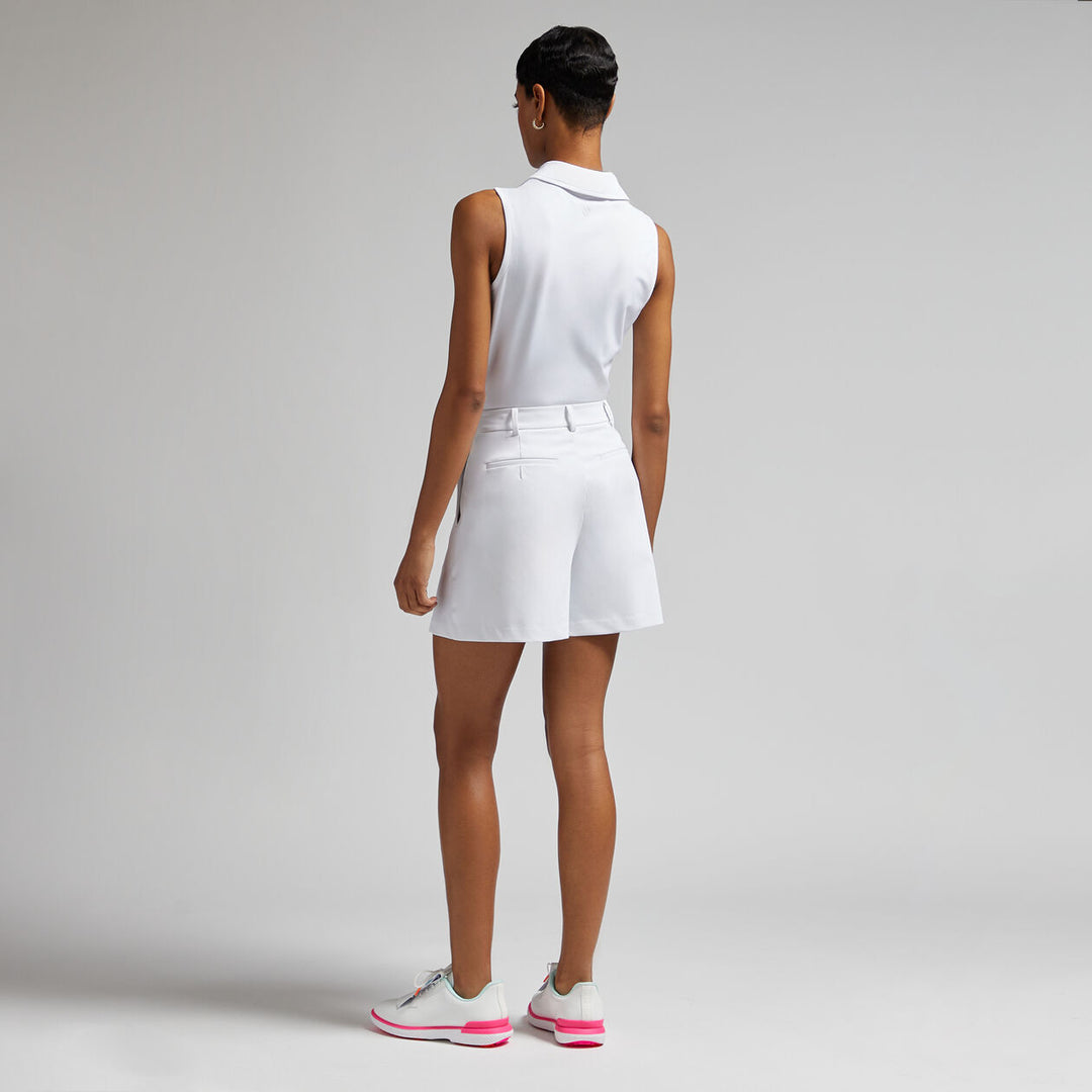 G/FORE WOMEN'S MULTI V TECH JERSEY SLEEVELESS POLO - KNOCKOUT PINK