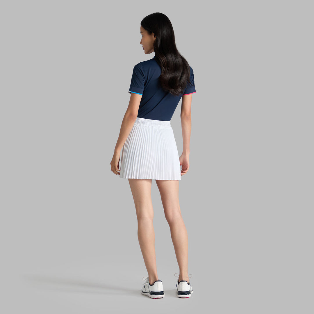 G/FORE WOMENS TECH PIQUÉ QUARTER ZIP PERFORMANCE POLO - TWILIGHT