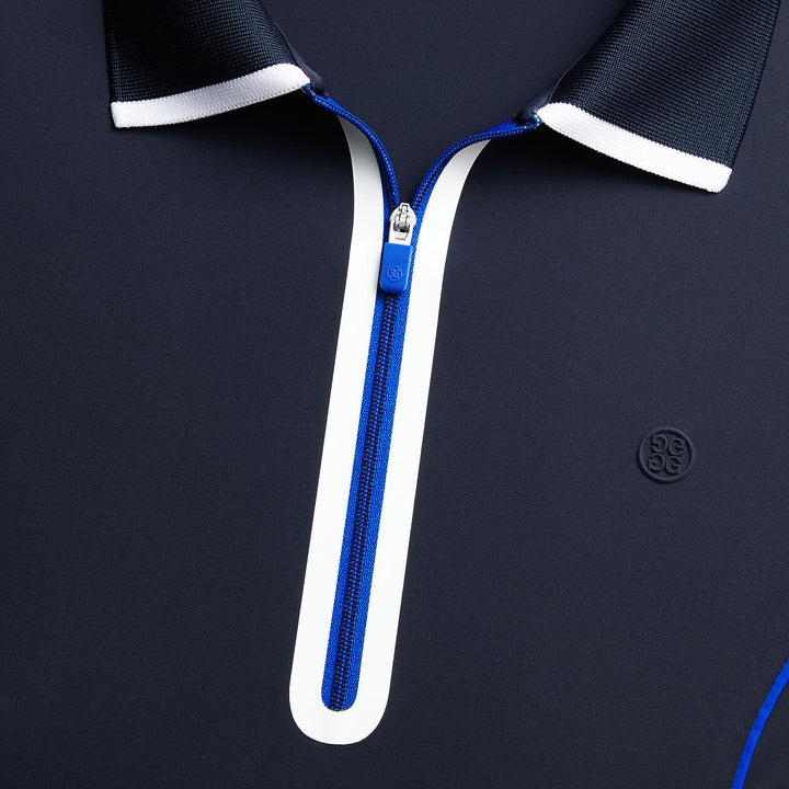G/FORE WOMENS LIGHTWEIGHT WARP KNIT QUARTER ZIP POLO - TWILIGHT