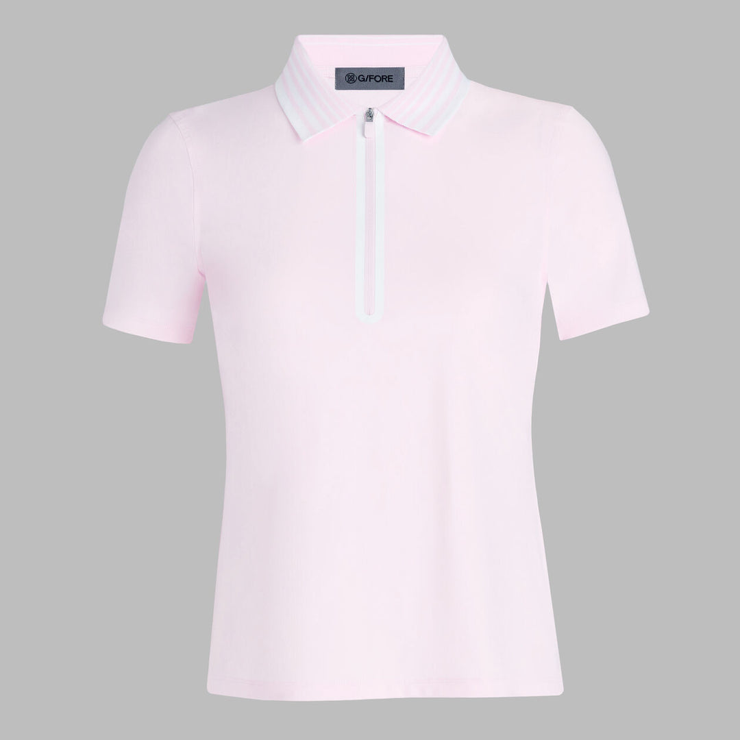 G/FORE WOMENS SILKY TECH NYLON QUARTER ZIP POLO - BLUSH
