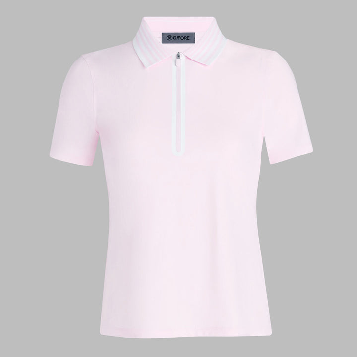G/FORE WOMENS SILKY TECH NYLON QUARTER ZIP POLO - BLUSH