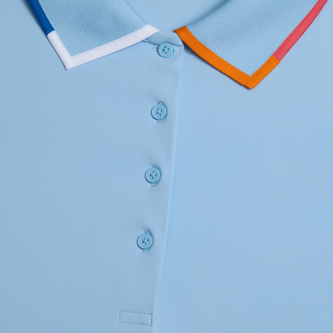 G/FORE WOMENS SILKY TECH NYLON LONG SLEEVE POLO - BAJA
