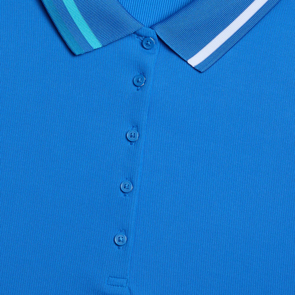 G/FORE WOMENS RIBBED TECH NYLON SLEEVELESS POLO - LISBON