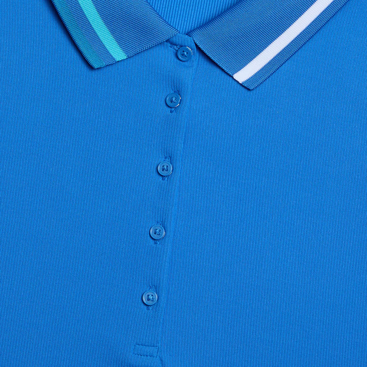 G/FORE WOMENS RIBBED TECH NYLON SLEEVELESS POLO - LISBON
