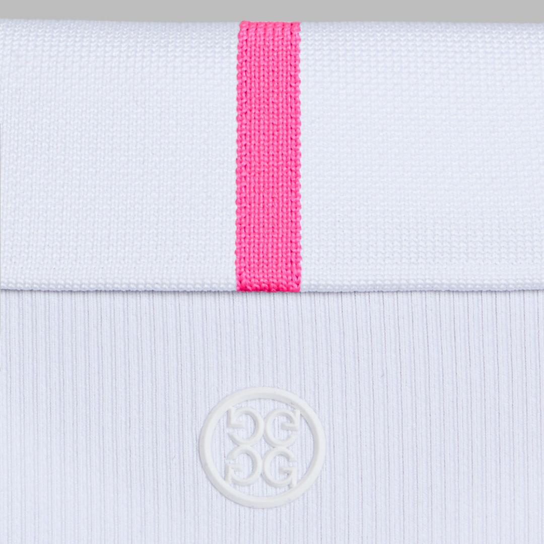 G/FORE WOMENS RIBBED TECH NYLON POLO - SNOW
