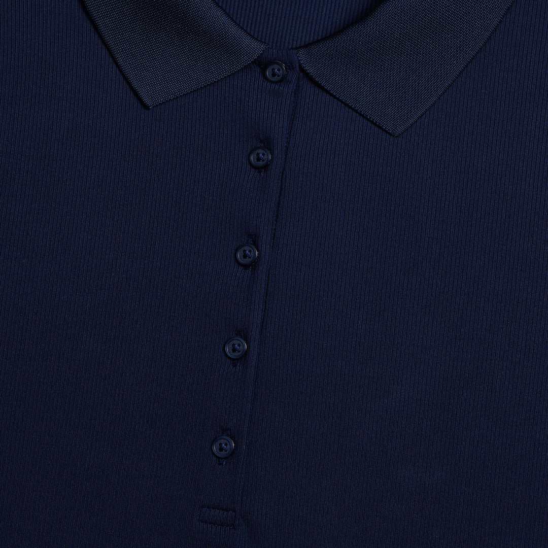 G/FORE WOMENS RIBBED TECH NYLON POLO - TWILIGHT