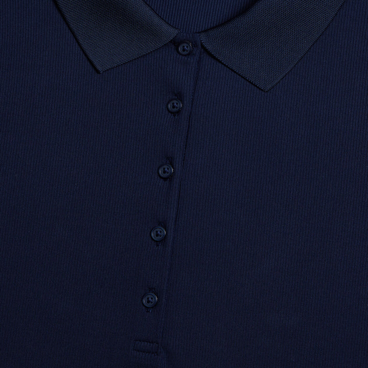 G/FORE WOMENS RIBBED TECH NYLON POLO - TWILIGHT