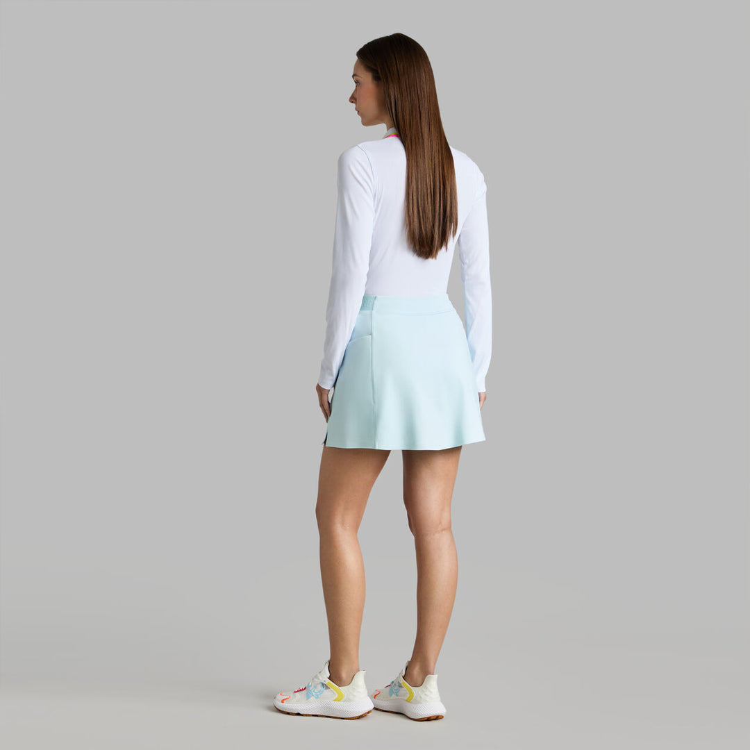 G/FORE WOMENS JOHNNY COLLAR RIBBED TECH POLO - SNOW