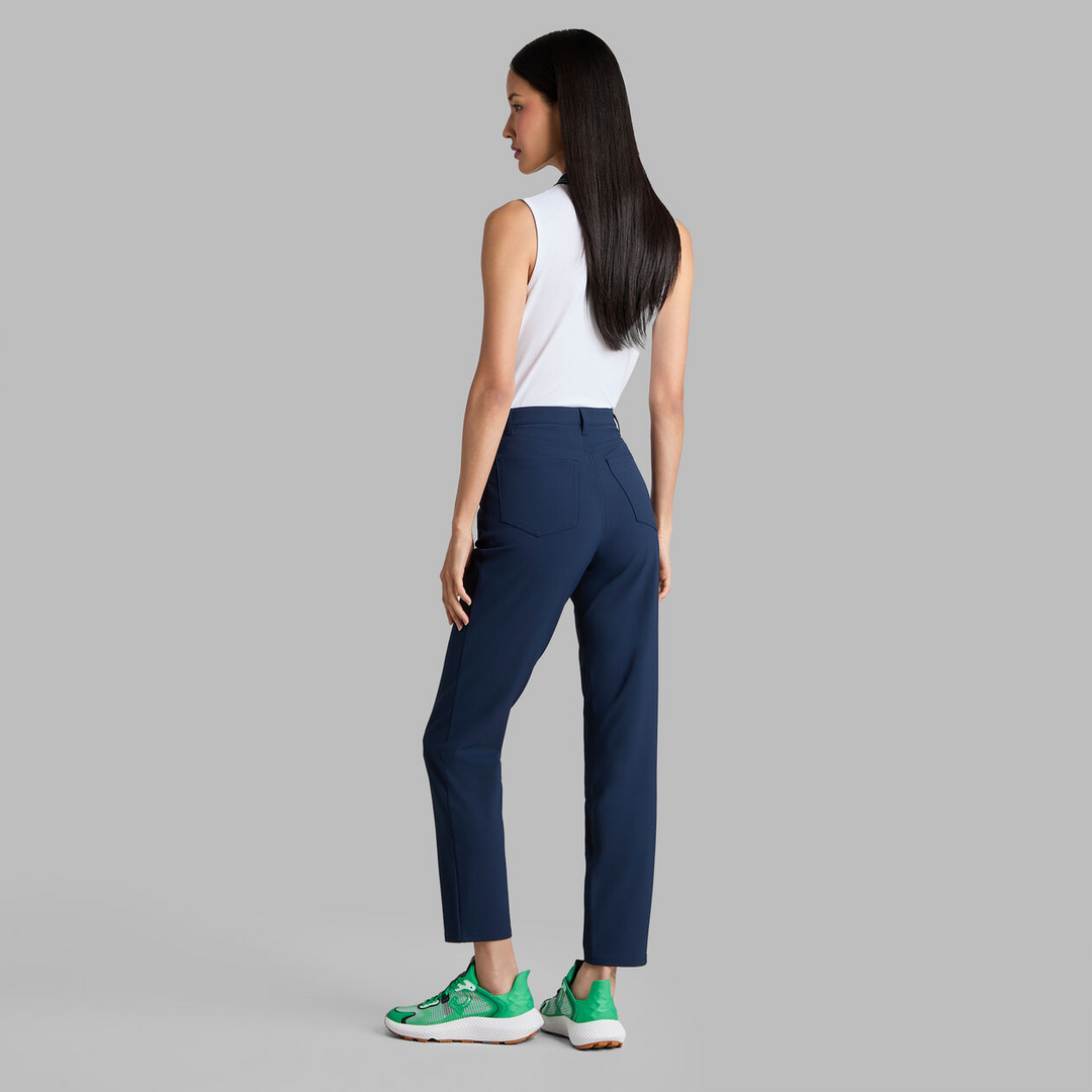 G/FORE WOMENSCONTRAST TECH PIQUÉ SLEEVELESS POLO - SNOW