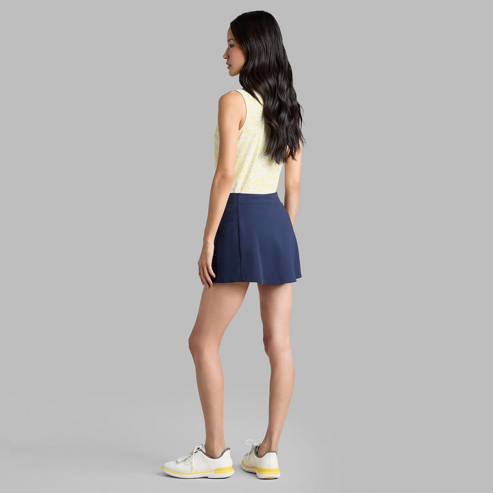 G/FORE WOMEN'S SCRIBBLE TECH PIQUÉ SLEEVELESS POLO - CANARY