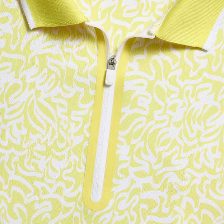 G/FORE WOMEN'S SCRIBBLE TECH PIQUÉ SLEEVELESS POLO - CANARY