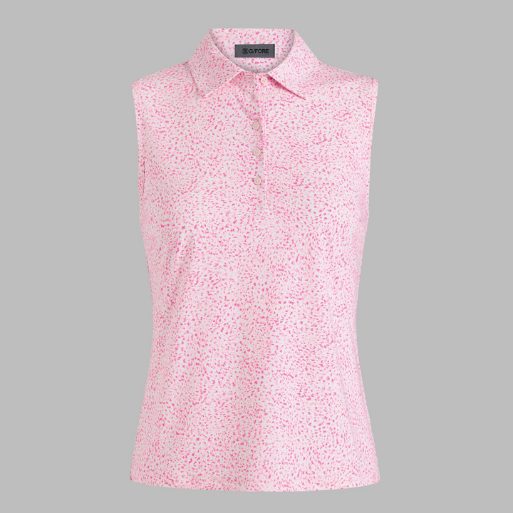 G/FORE WOMEN'S FIREWORKS SILKY TECH NYLON SLEEVELESS POLO - BLUSH