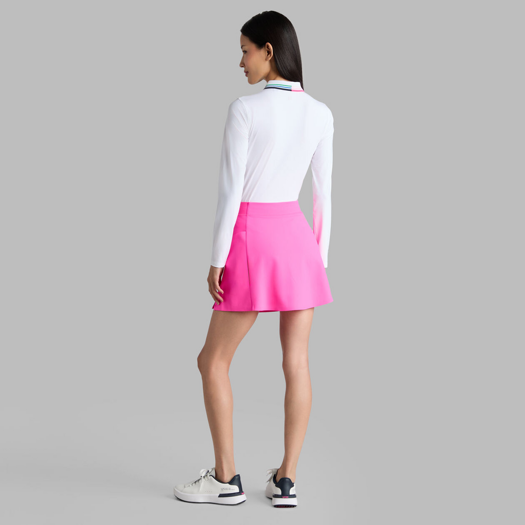 G/FORE WOMENS SILKY TECH NYLON LONG SLEEVE POLO - SNOW