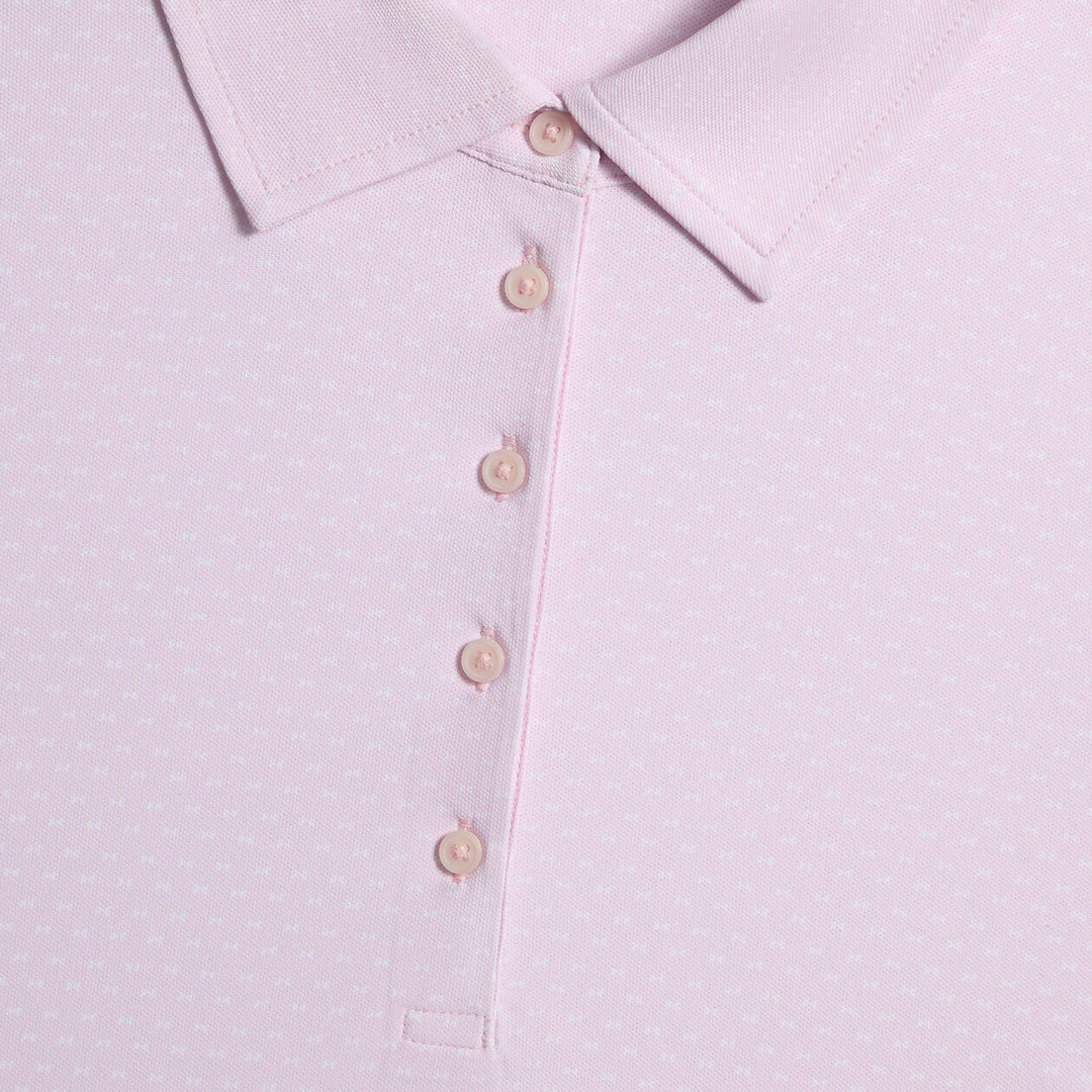 G/FORE WOMENS GEO TECH PIQUÉ SLEEVELESS POLO - BLUSH