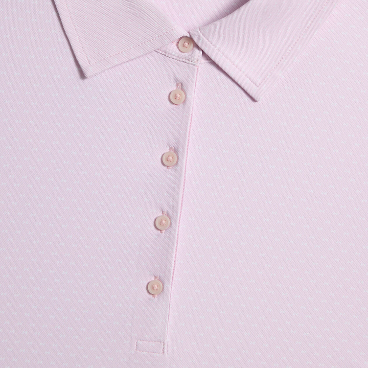 G/FORE WOMENS GEO TECH PIQUÉ SLEEVELESS POLO - BLUSH