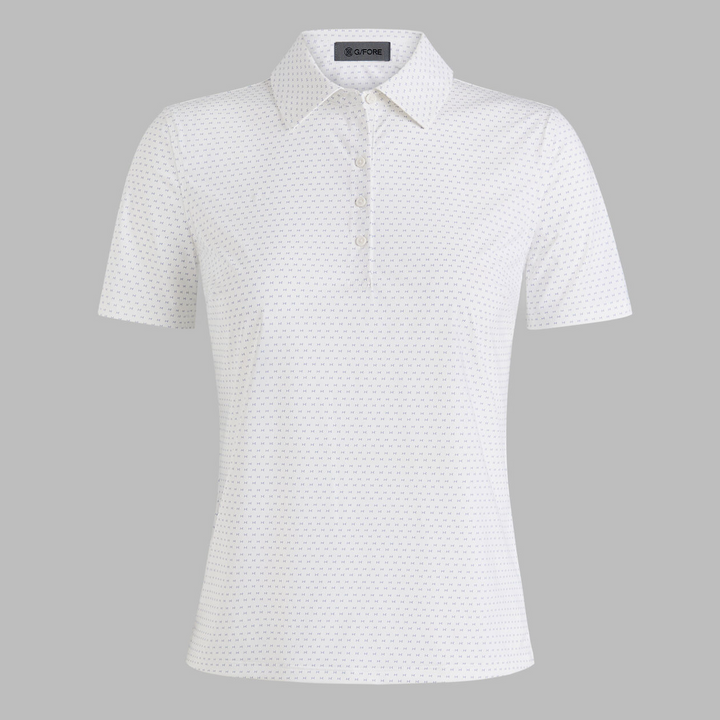 G/FORE WOMEN'S GEO SILKY TECH NYLON POLO - SNOW