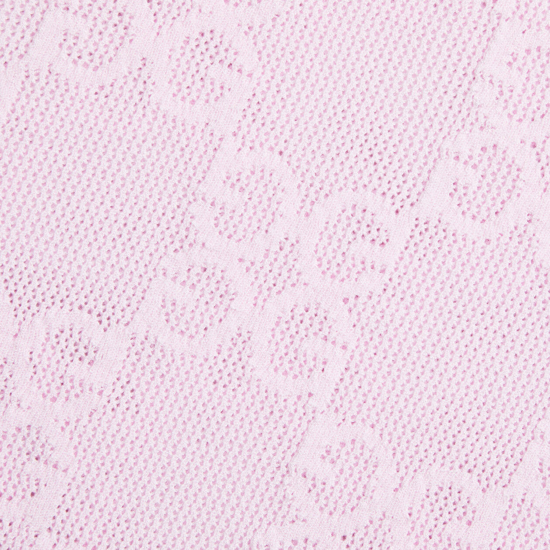 G/FORE WOMENS POINTELLE G CREWNECK SWEATER - BLUSH