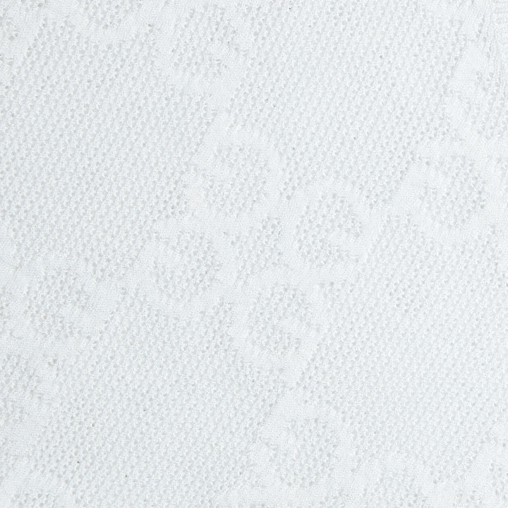 G/FORE WOMENS POINTELLE G CREWNECK SWEATER - SNOW