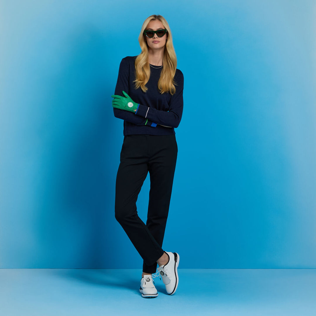 G/FORE WOMENS HAPPY G'S MERINO WOOL SWEATER - TWILIGHT