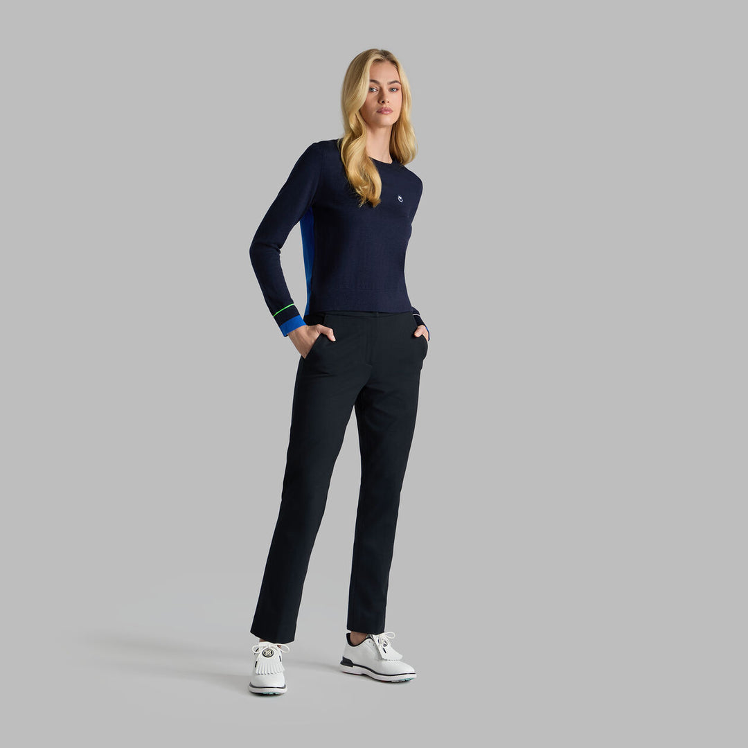G/FORE WOMENS HAPPY G'S MERINO WOOL SWEATER - TWILIGHT