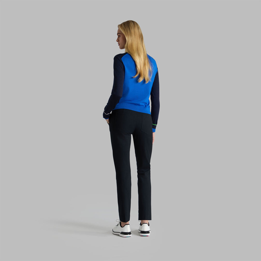 G/FORE WOMENS HAPPY G'S MERINO WOOL SWEATER - TWILIGHT