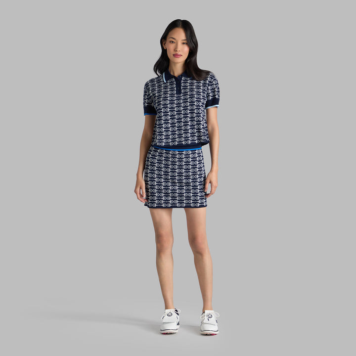 G/FORE WOMENS G LINK MERINO WOOL POLO - TWILIGHT