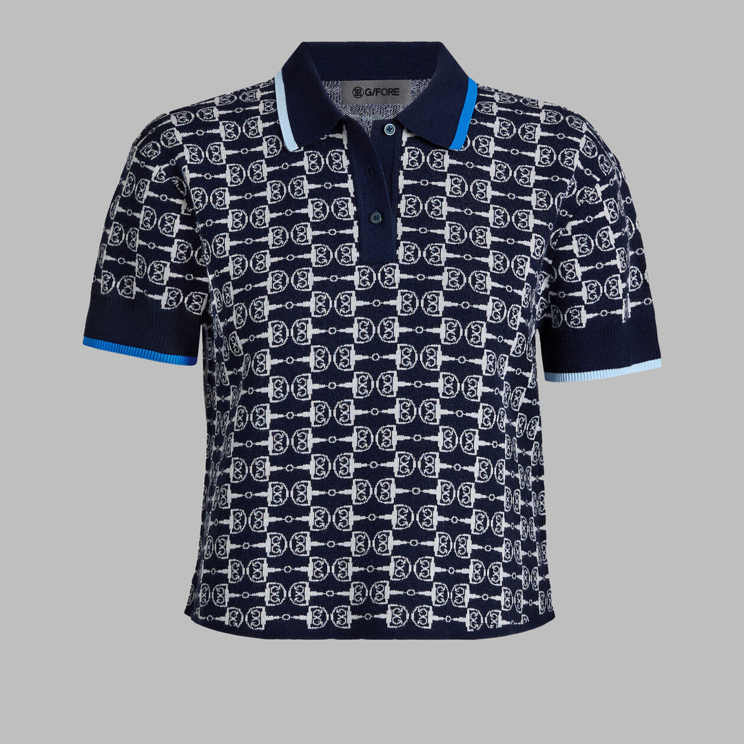 G/FORE WOMENS G LINK MERINO WOOL POLO - TWILIGHT
