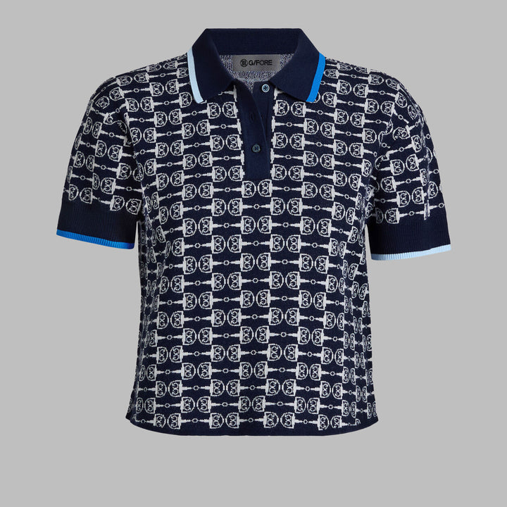 G/FORE WOMENS G LINK MERINO WOOL POLO - TWILIGHT