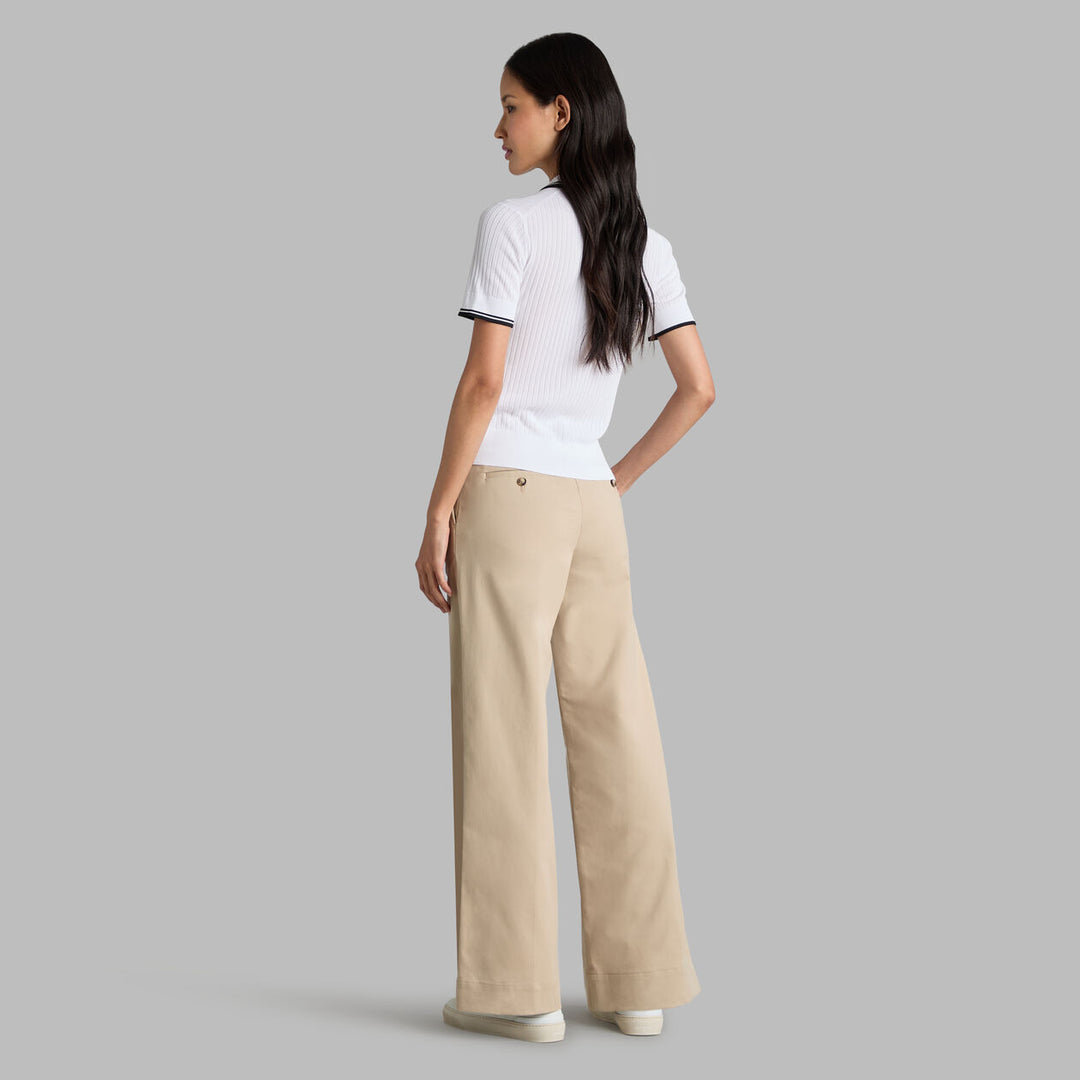 G/FORE WOMENS RIBBED KNIT SWEATER POLO - SNOW