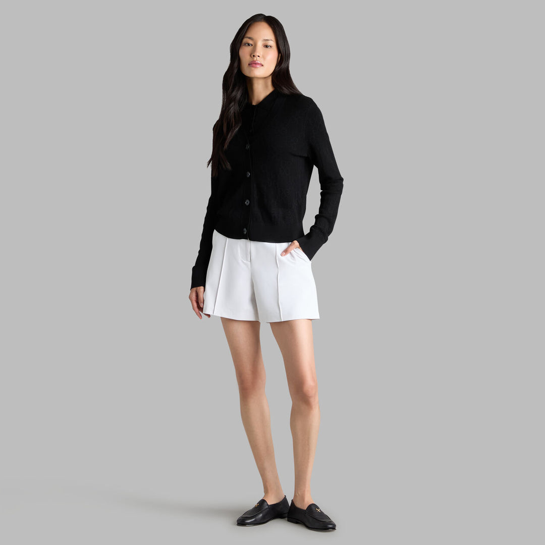 G/FORE WOMENS POINTELLE G SWEATER CARDIGAN - ONYX