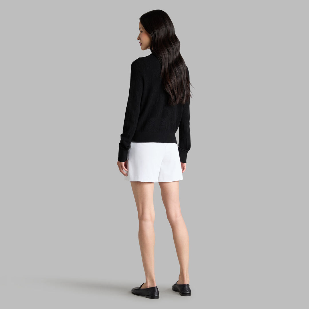 G/FORE WOMENS POINTELLE G SWEATER CARDIGAN - ONYX