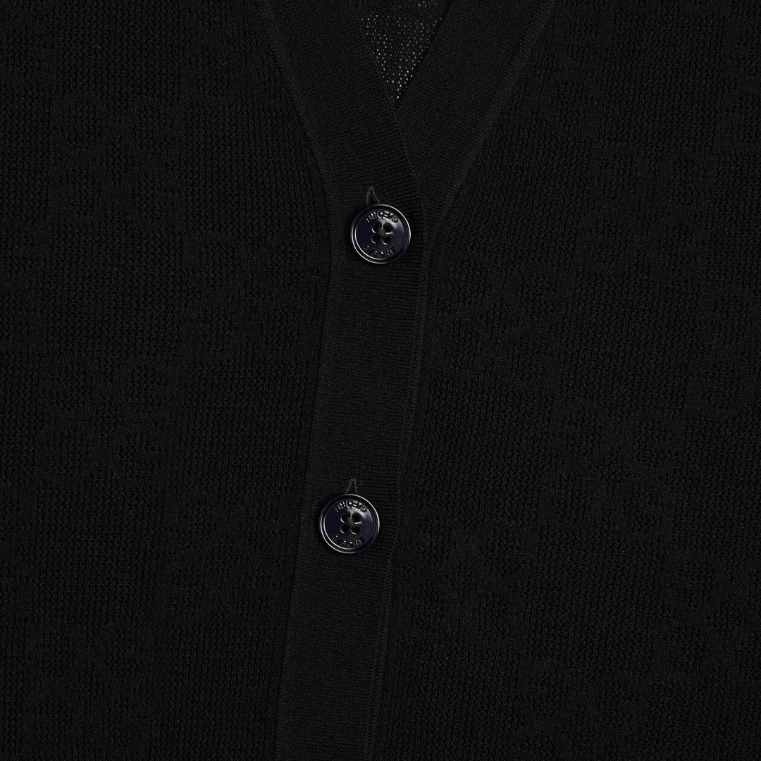 G/FORE WOMENS POINTELLE G SWEATER CARDIGAN - ONYX