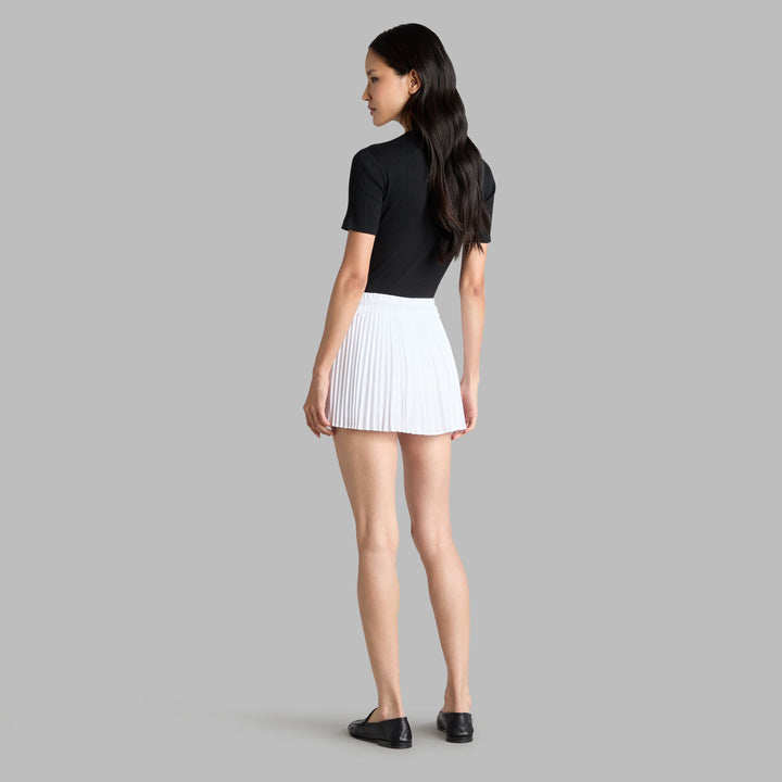 G/FORE WOMENS RIBBED SILK & COTTON SWEATER TEE - ONYX