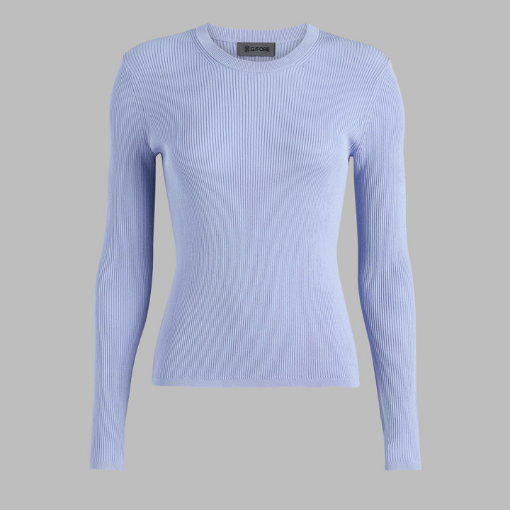 G/FORE WOMEN'S COTTON BLEND RIB KNIT FITTED TOP - WILLOW