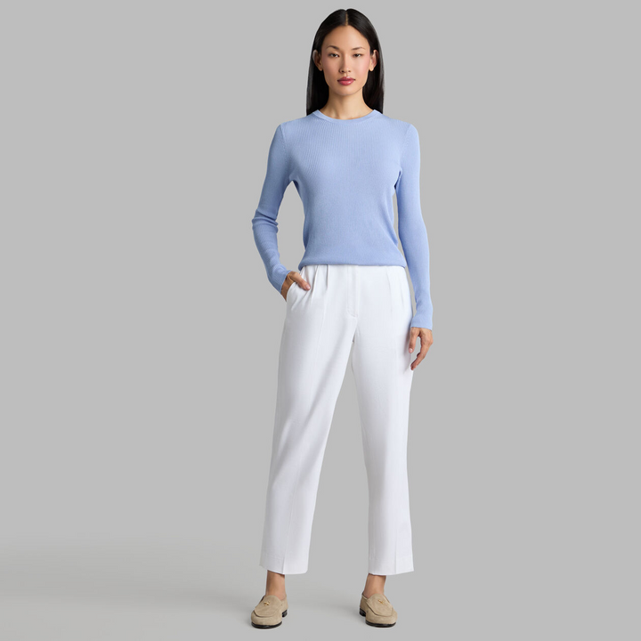G/FORE WOMEN'S COTTON BLEND RIB KNIT FITTED TOP - WILLOW