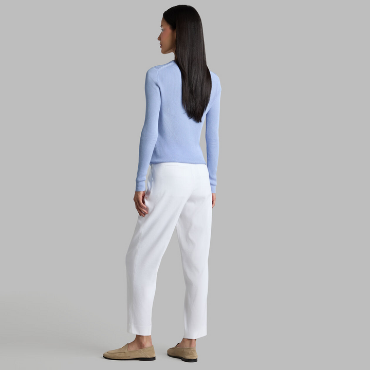 G/FORE WOMEN'S COTTON BLEND RIB KNIT FITTED TOP - WILLOW