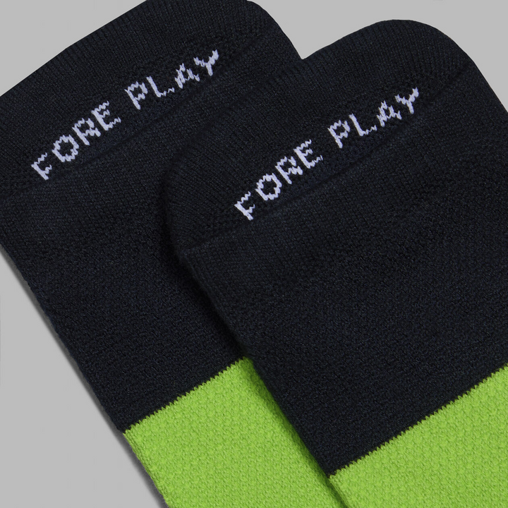 G/FORE MEN'S TWO TONE FORE PLAY ANKLE SOCK - GECKO / TWILIGHT
