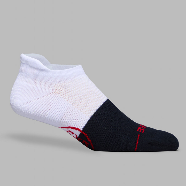 G/FORE MEN'S TWO TONE FORE PLAY ANKLE SOCK - SNOW / TWILIGHT
