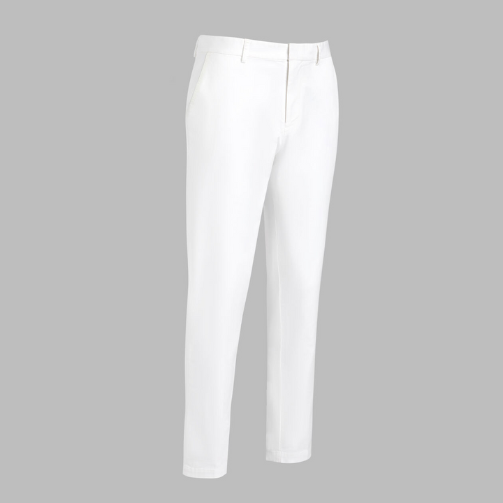 G/FORE MEN'S ALL PLAY STRETCH COTTON GABARDINE STRAIGHT LEG CHINO - SNOW