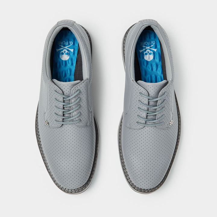 G/FORE MEN'S GALLIVANTER PERFORATED LEATHER GOLF SHOE - MONUMNENT