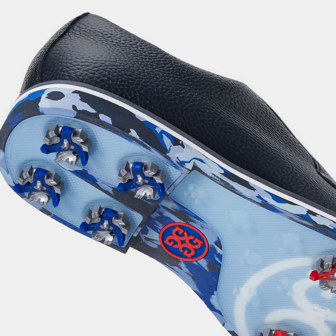 G/FORE MEN'S GALLIVANTER G/LOCK PEBBLE LEATHER CAMO GOLF SHOE - TWILIGHT CAMO