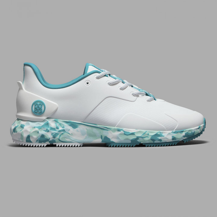 G/FORE MEN'S MG4+ MONOCHROME CAMO GOLF SHOE - SNOW / SIREN